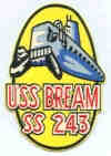 uss bream ss 243 submarine coffee mug patch