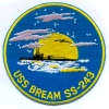 uss bream ss 243 submarine coffee mug patch