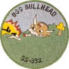 uss bullhead ss 332 submarine coffee mug patch