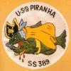 uss piranha ss 389 submarine coffee mug patch