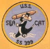 uss sea cat ss 399 submarine coffee mug patch