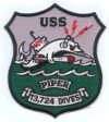 uss piper ss 409 submarine patch coffee mug