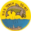 uss tench ss 417 submarine coffee mug patch