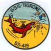 uss tigrone ss 419 submarine patch coffee mug