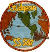 uss gudgeon ss 567 submarine coffee mug patch