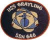 uss grayling ssn 646 submarine coffee mug patch